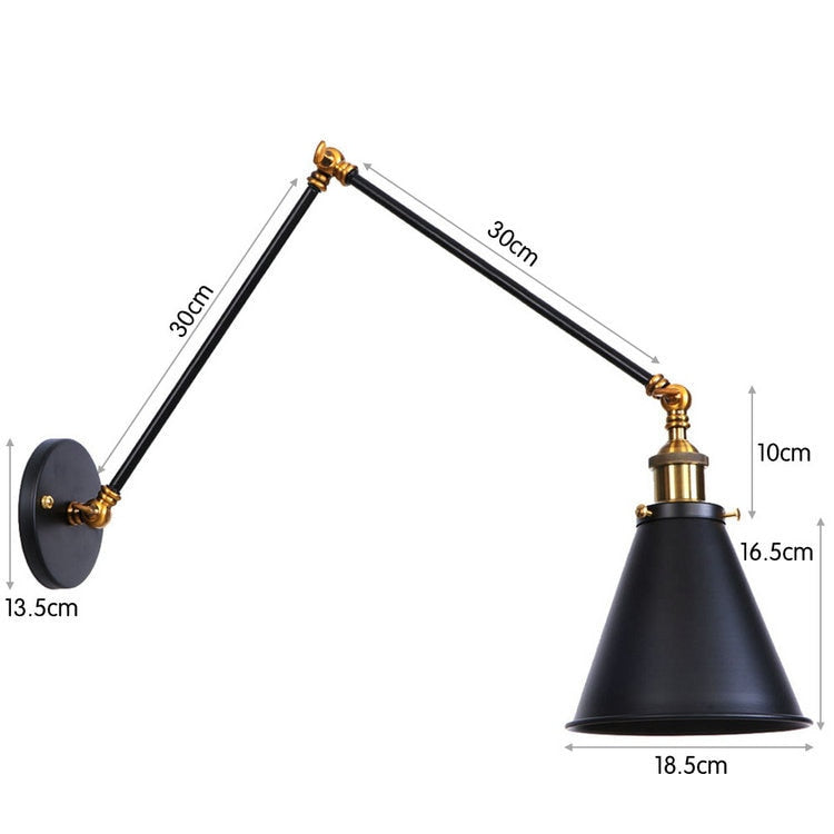 SkandiShop Adjustable Wall Lamp Sconce Iron Loft